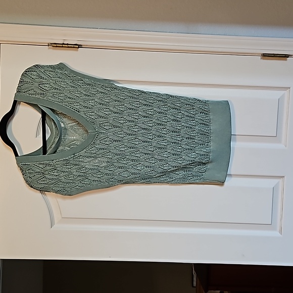 NWT Women's WHBM sea green crochet top. Size Large. - Picture 3 of 5